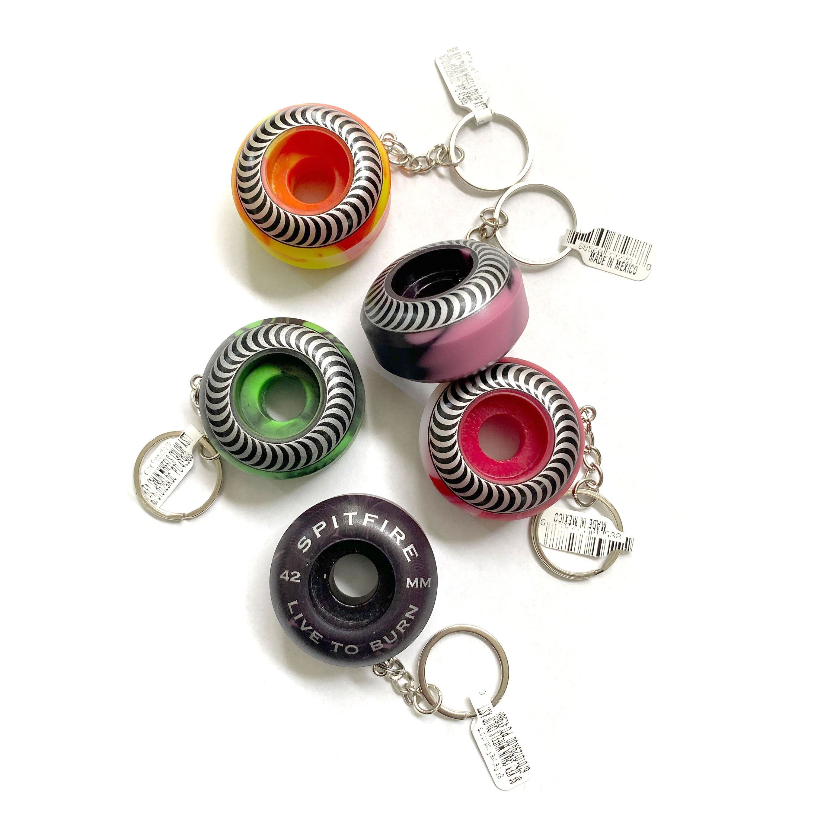 Spitfire Wheels Key Chain Classic Wheel Assorted Colors - 1 42mm