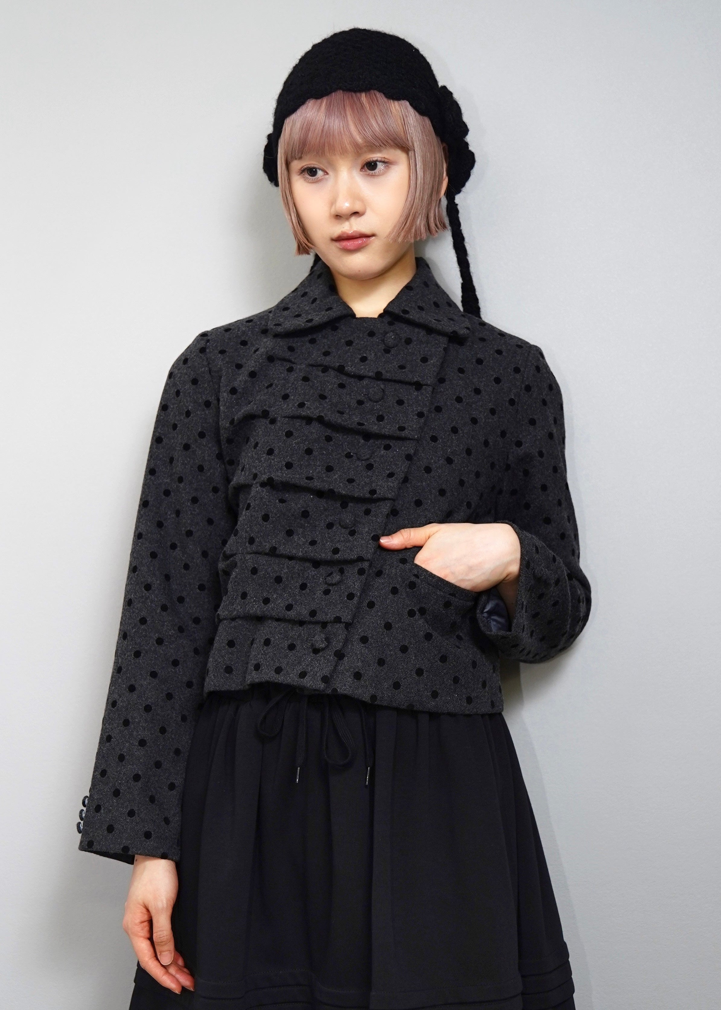 button up wool jacket-DOT – Tie.Me