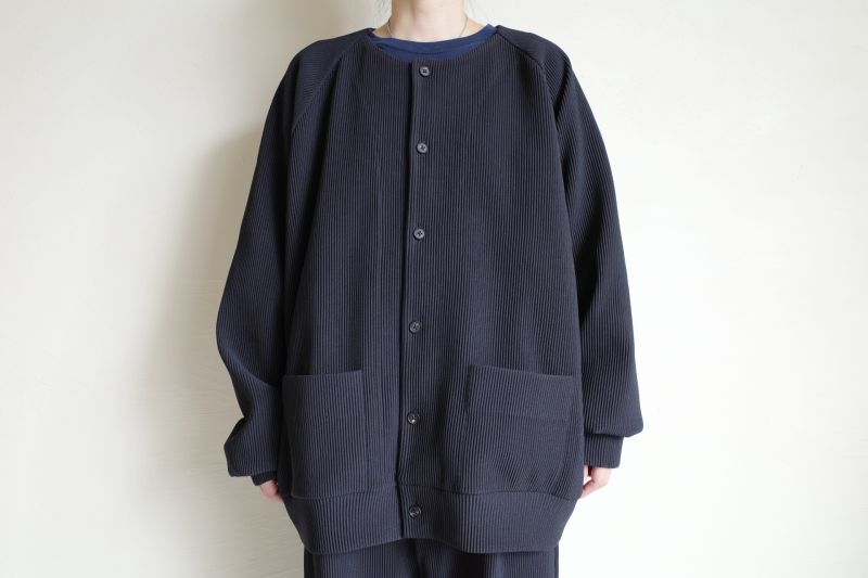 stein GRADATION PLEATS CARDIGAN・DARK NAVY - tity
