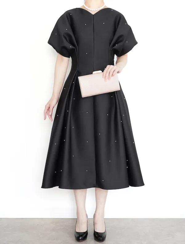 CELFORD（セルフォード） パールドットドレス（ブラック/サイズ38