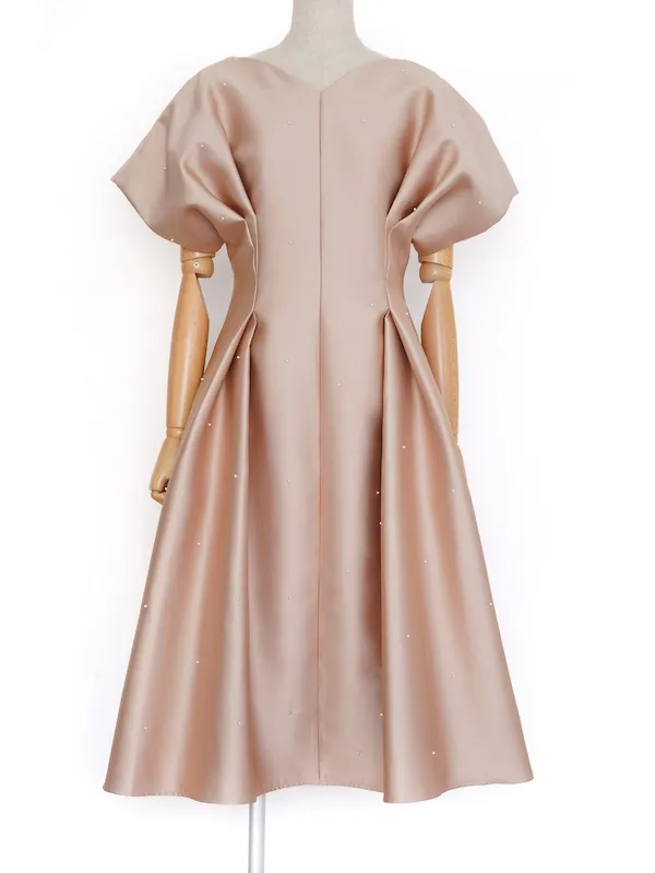 CELFORD（セルフォード） パールドットドレス（ベージュ/サイズ36