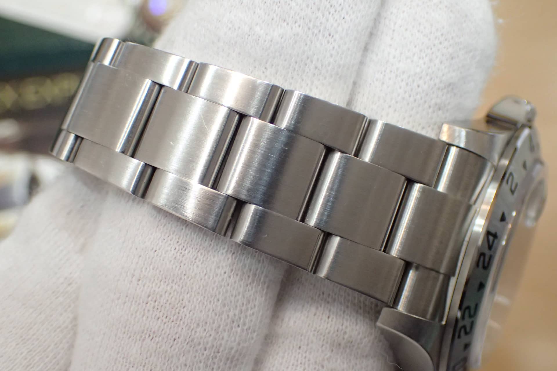 中古品【ROLEX】ロレックス エクスプローラーⅡ Ref.16570 黒文字盤/D