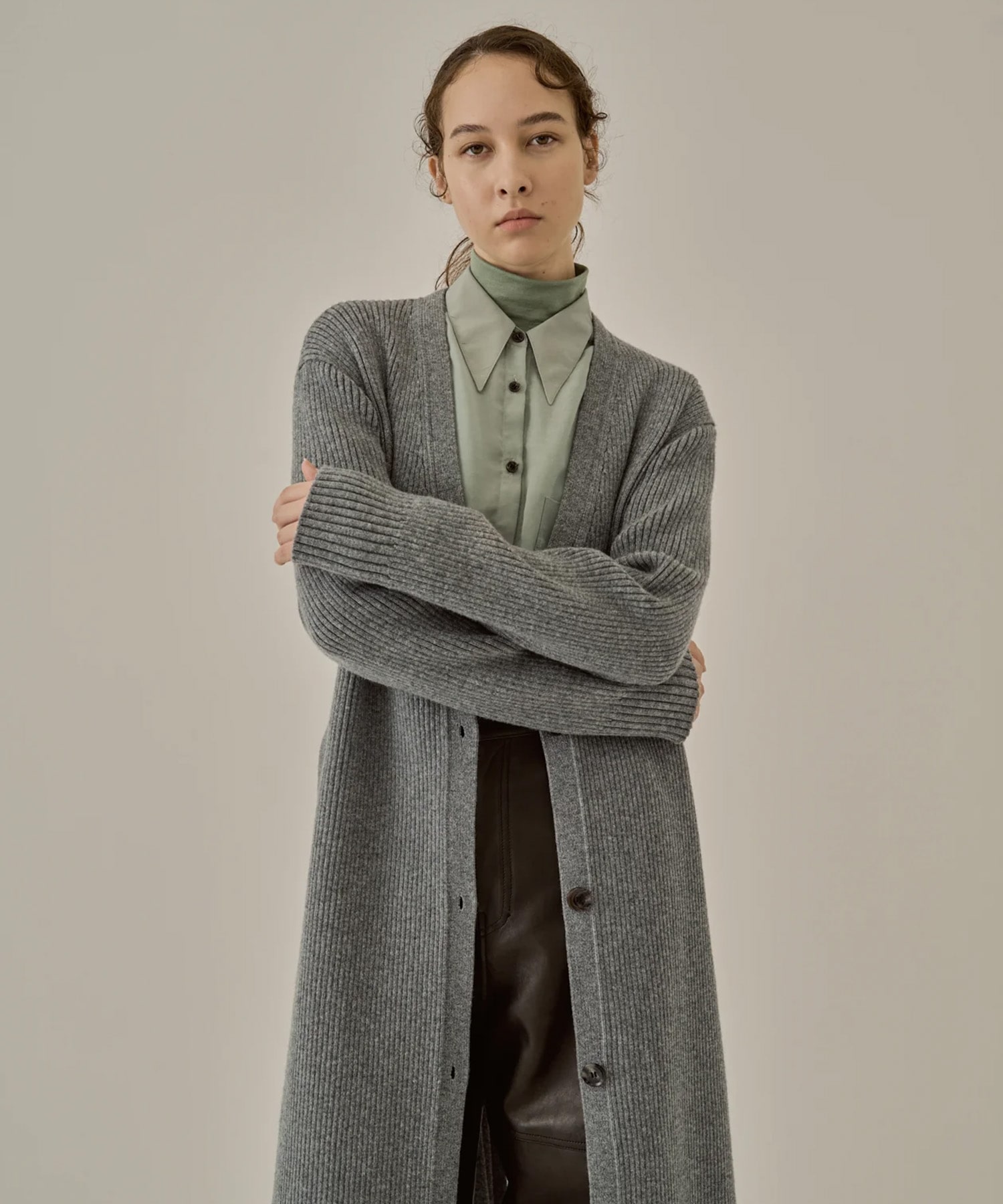 Margo long knit cardigan(1 GREY): AKIRANAKA: WOMENS｜THE TOKYO