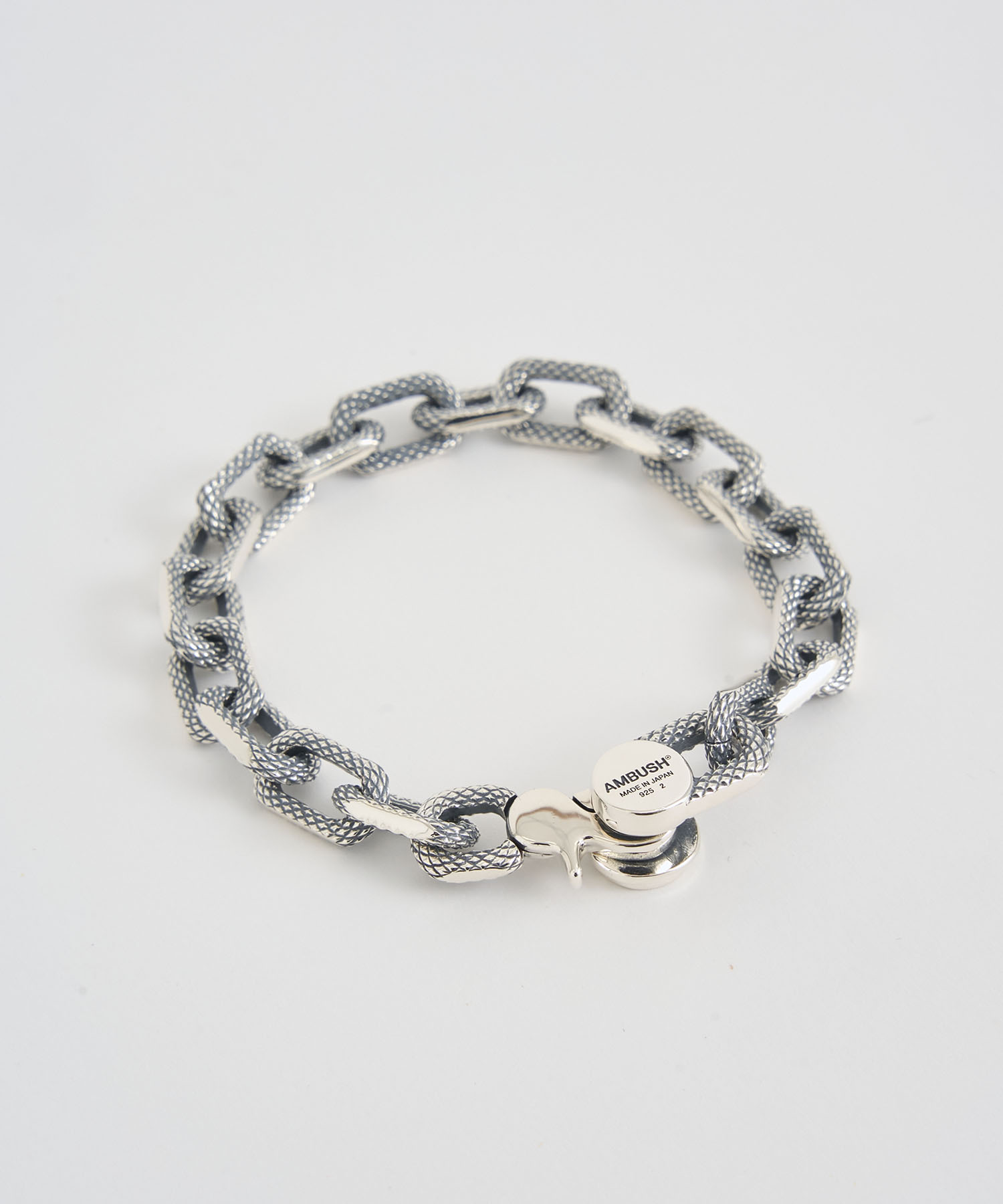 SMALL TEXTURED CHAIN BRACELET(FREE SILVER): AMBUSH: MENS｜THE
