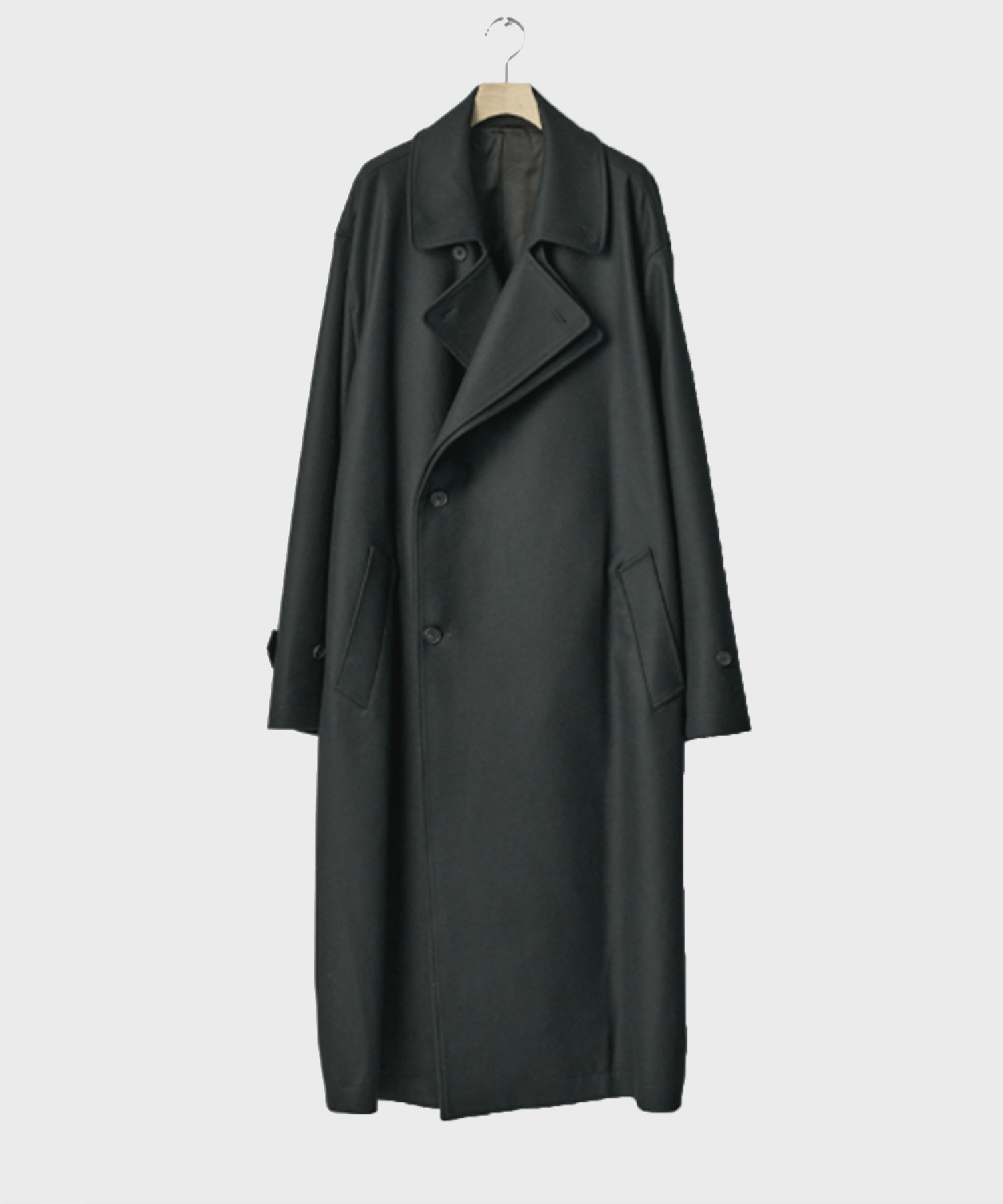 DOUBLE LAPELED DOUBLE BREASTED COAT | SSSTEIN