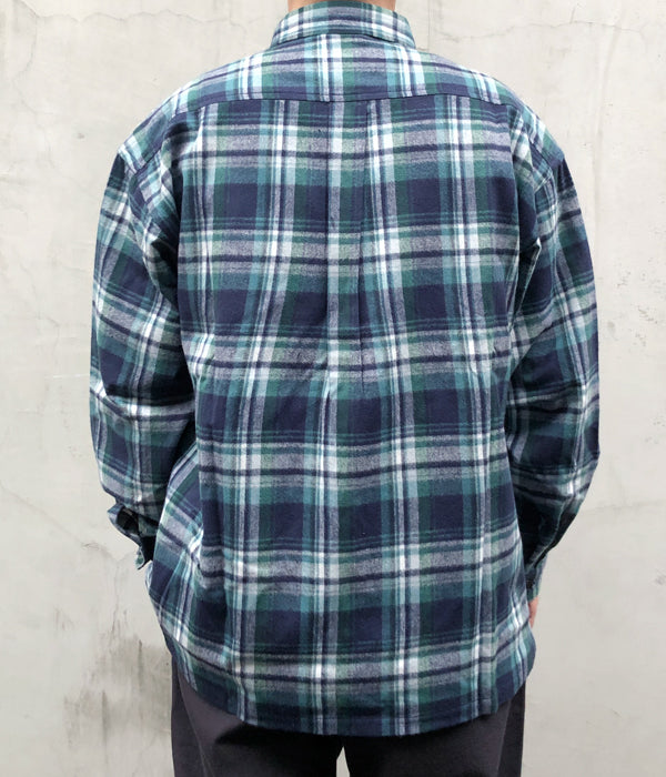 DESCENDANT/VANNING PLAID LS SHIRT (GREEN)