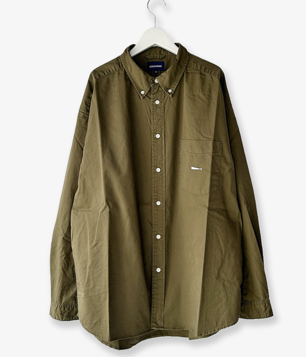 DESCENDANT/KENNEDY'S TWILL LS SHIRT (OLIVE DRAB)