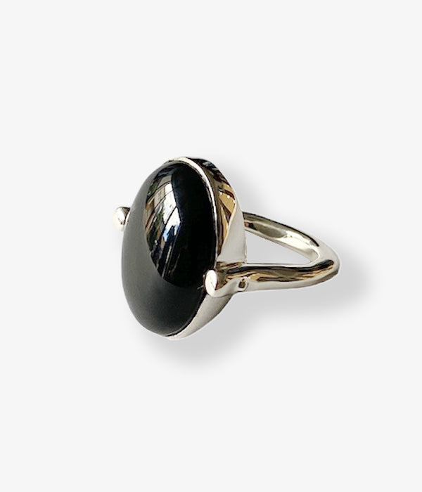 R.ALAGAN/NEW ONYX RING(SILVER)