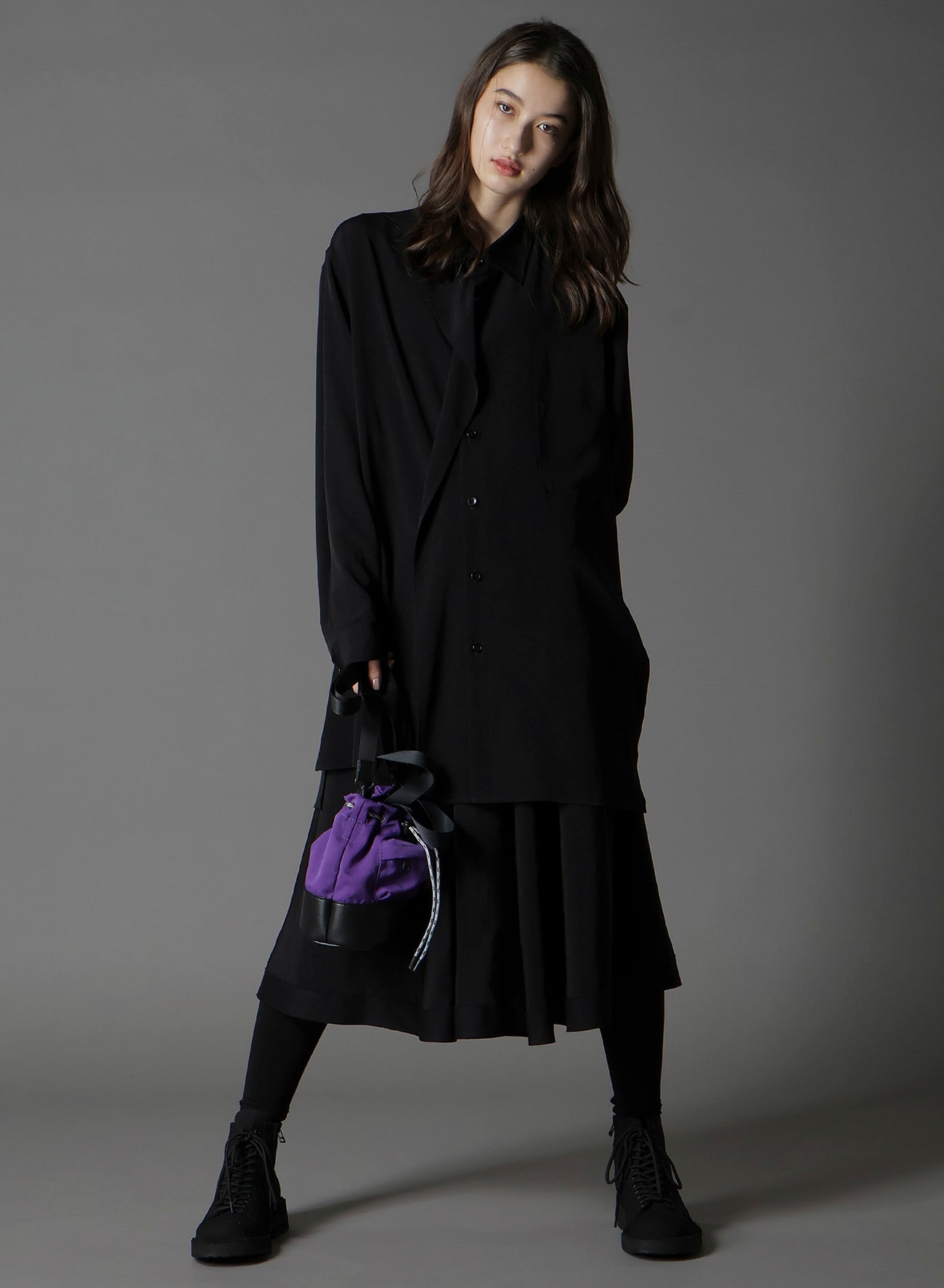 WRINKLED NYLON 2 WAY POUCH(FREE SIZE PURPLE): Soldes｜THE SHOP