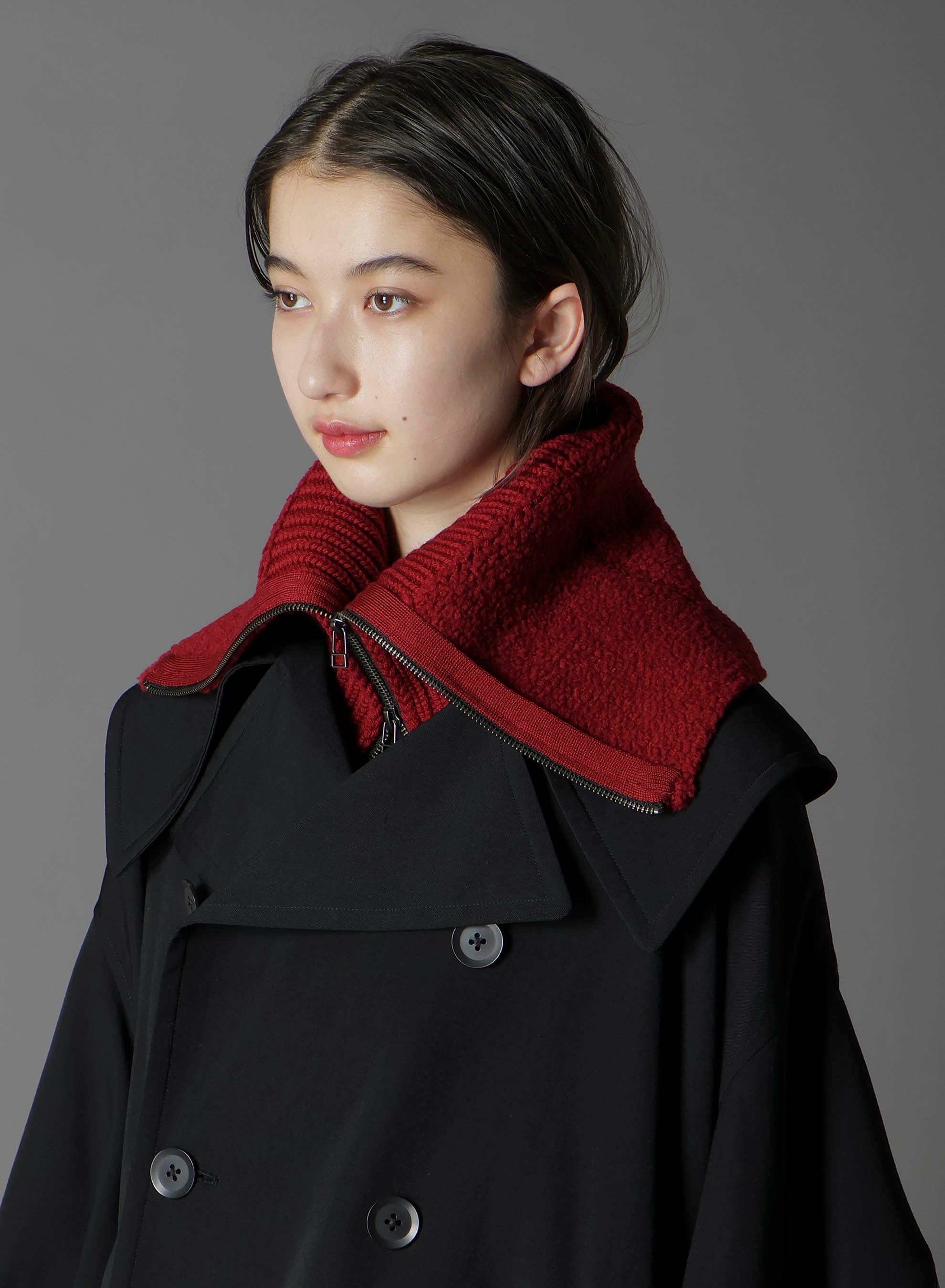 Wool boa+EX FineMerino Wool NECK WARMER(FREE SIZE Red): Soldes