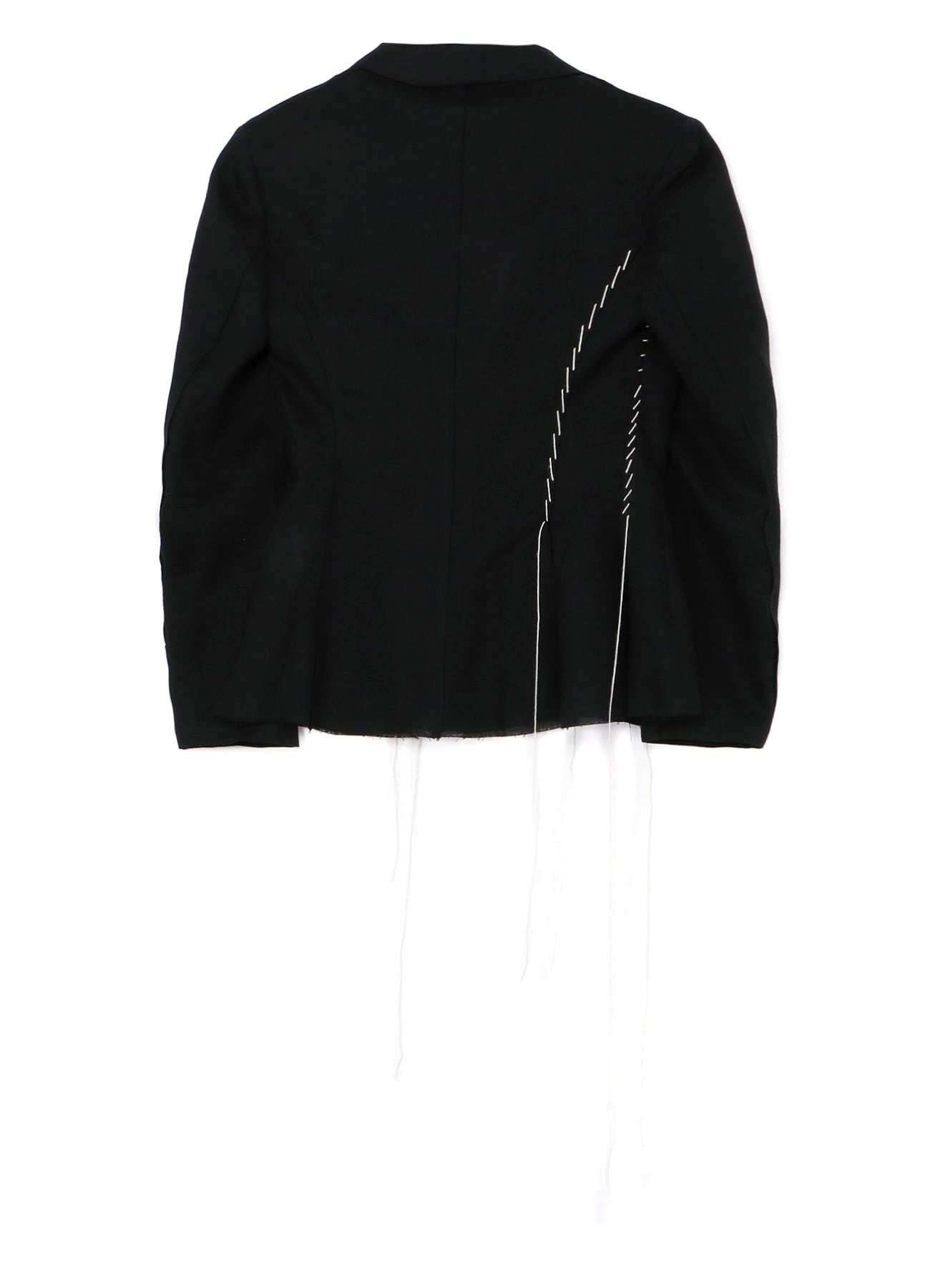 LINEN CLOTH 6B HAND STITCH DOUBLE JACKET(XS Black): Yohji Yamamoto