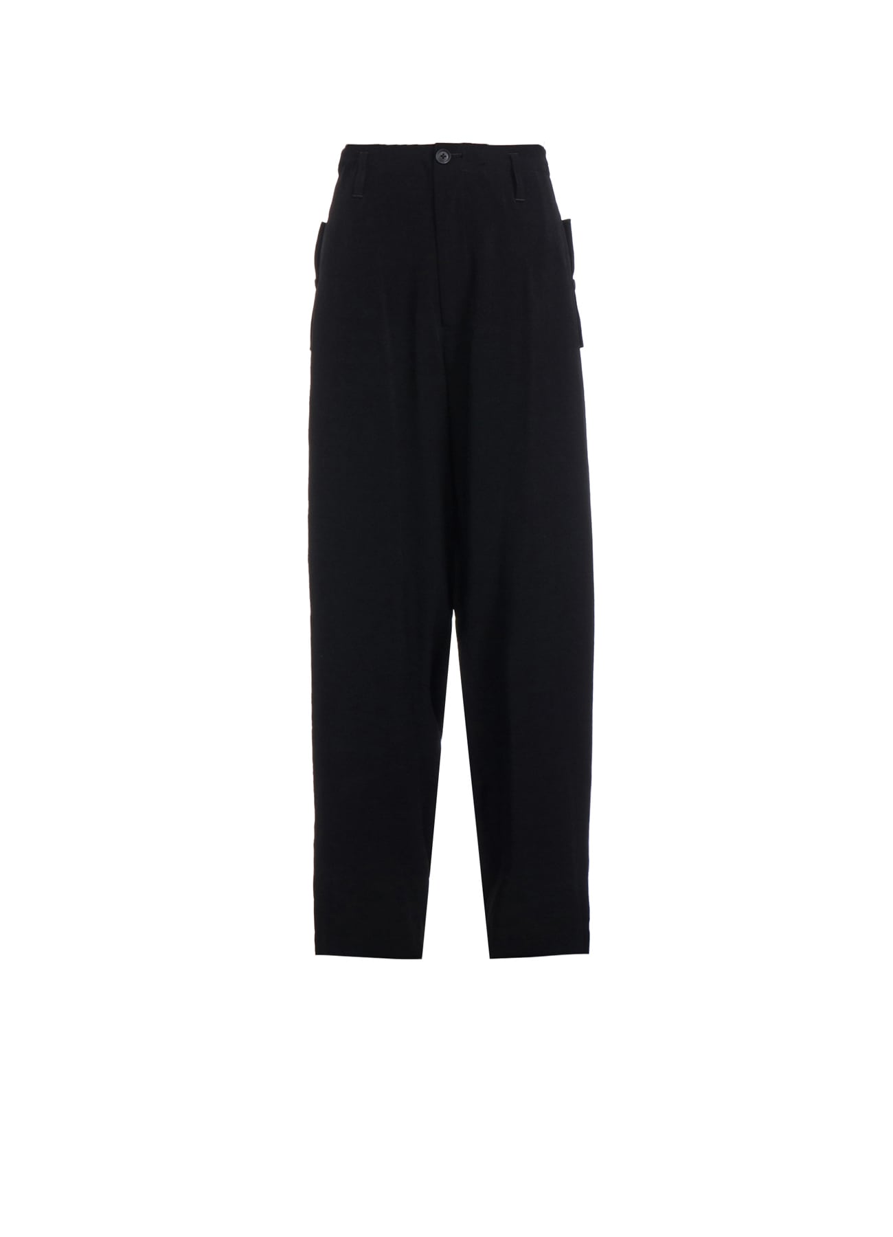 TA TUXEDO FLAP SIDE TUCK PANTS(S BLACK): Soldes｜THE SHOP YOHJI