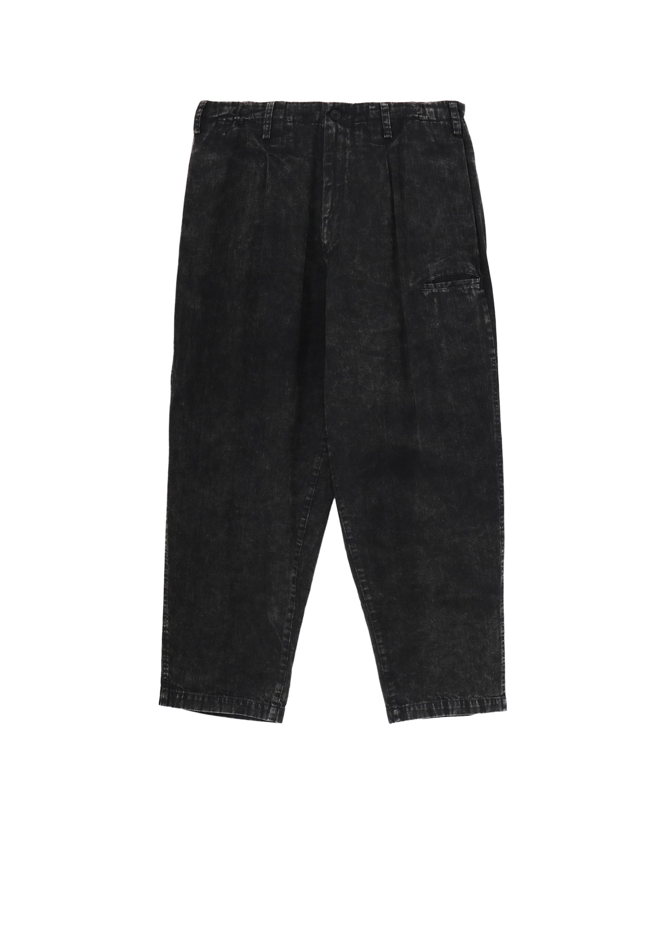 BLEACHING DENIM PANTS WITH SIDE TUCK(S Black): Soldes｜THE SHOP