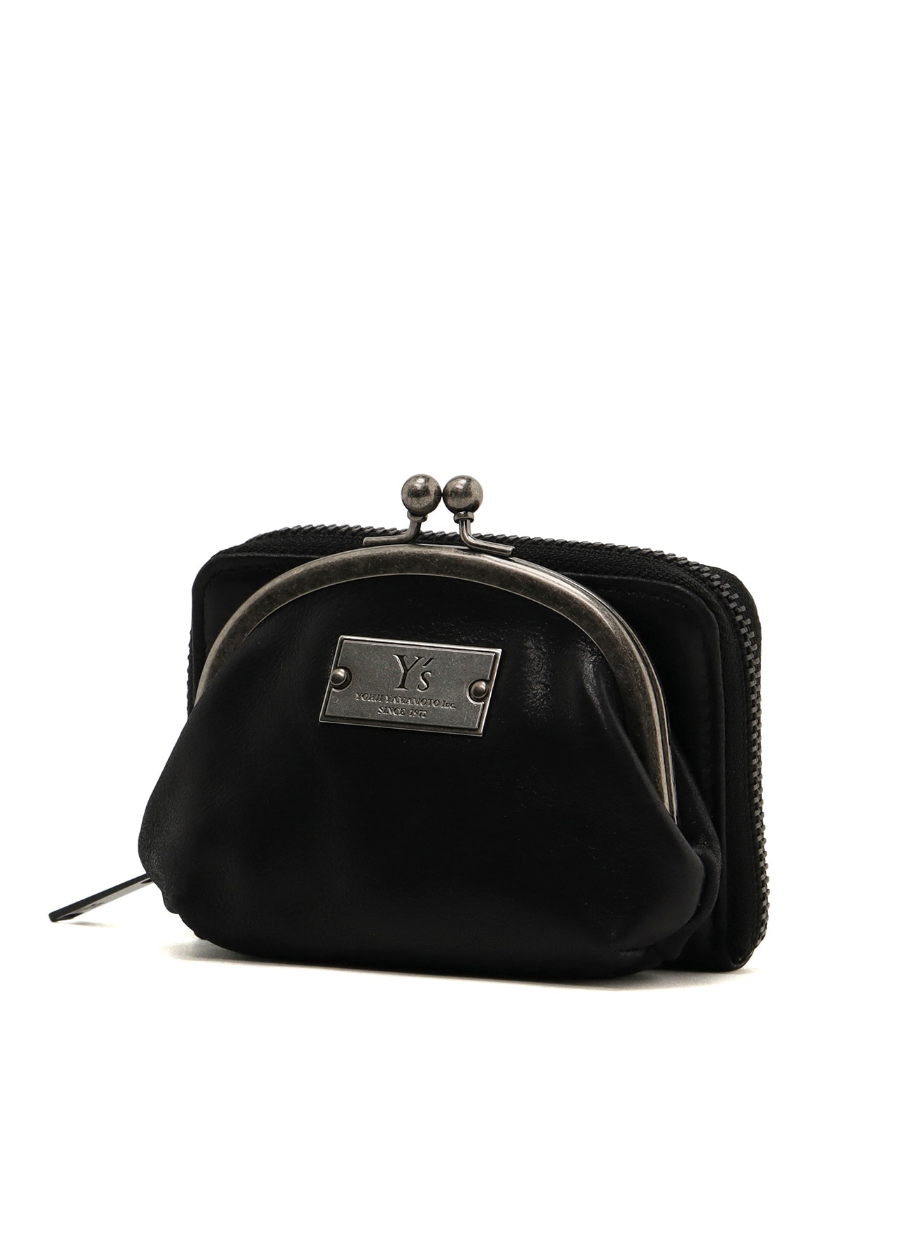 LEATHER WALLET W/ METAL CLASP(FREE SIZE Black): Y's｜THE SHOP