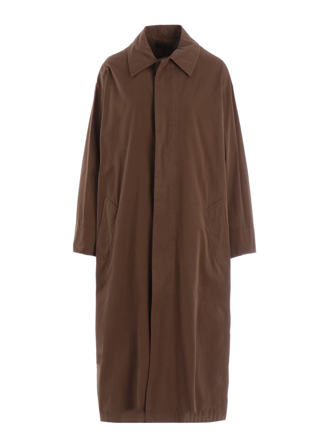 COTTON TWILL GARMENT DYE TURN OVER COLLAR COAT(XS Beige): Soldes