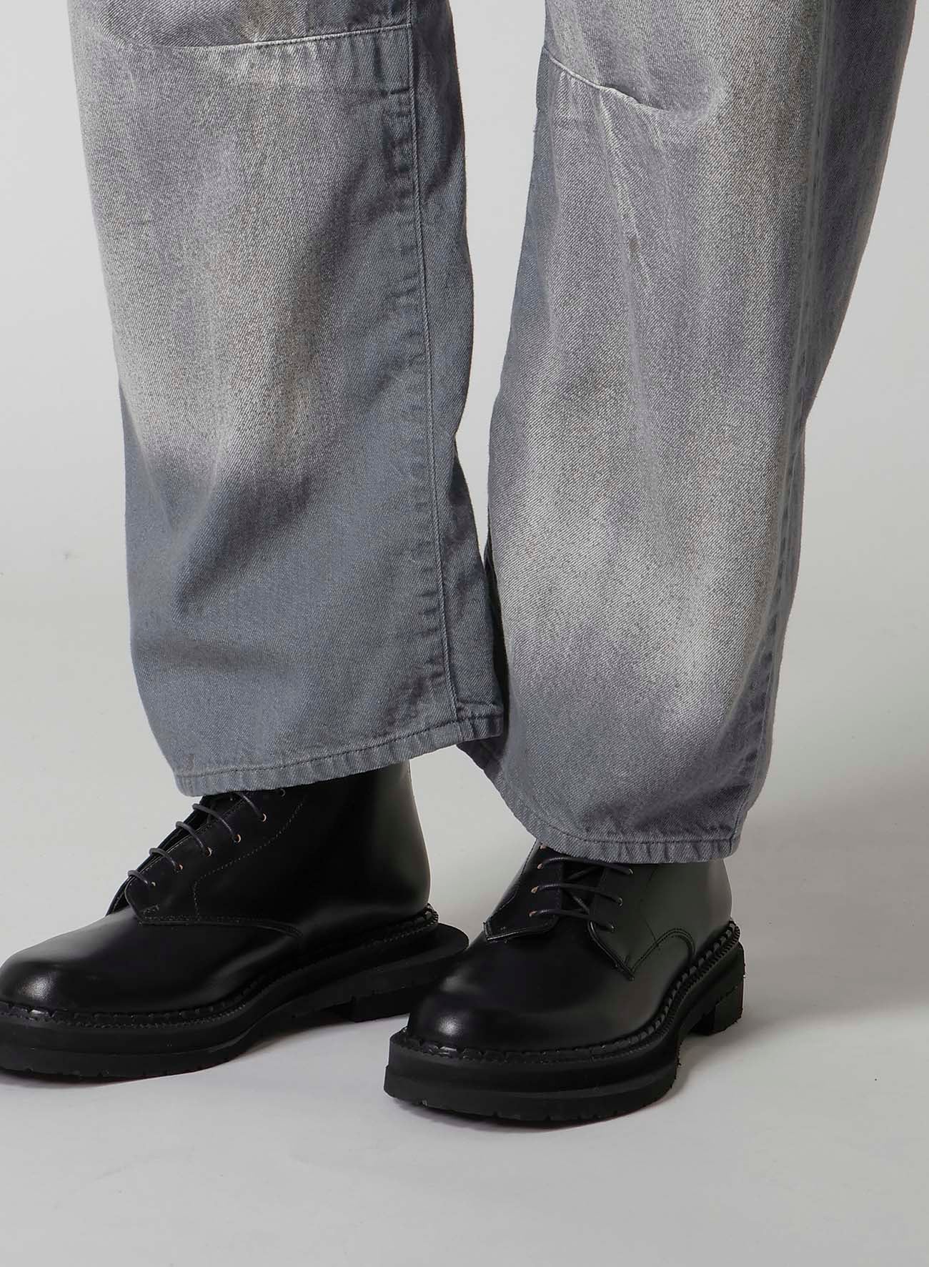 SPOTTED DENIM WIDE PANTS(XS Grey): Y's｜THE SHOP YOHJI YAMAMOTO