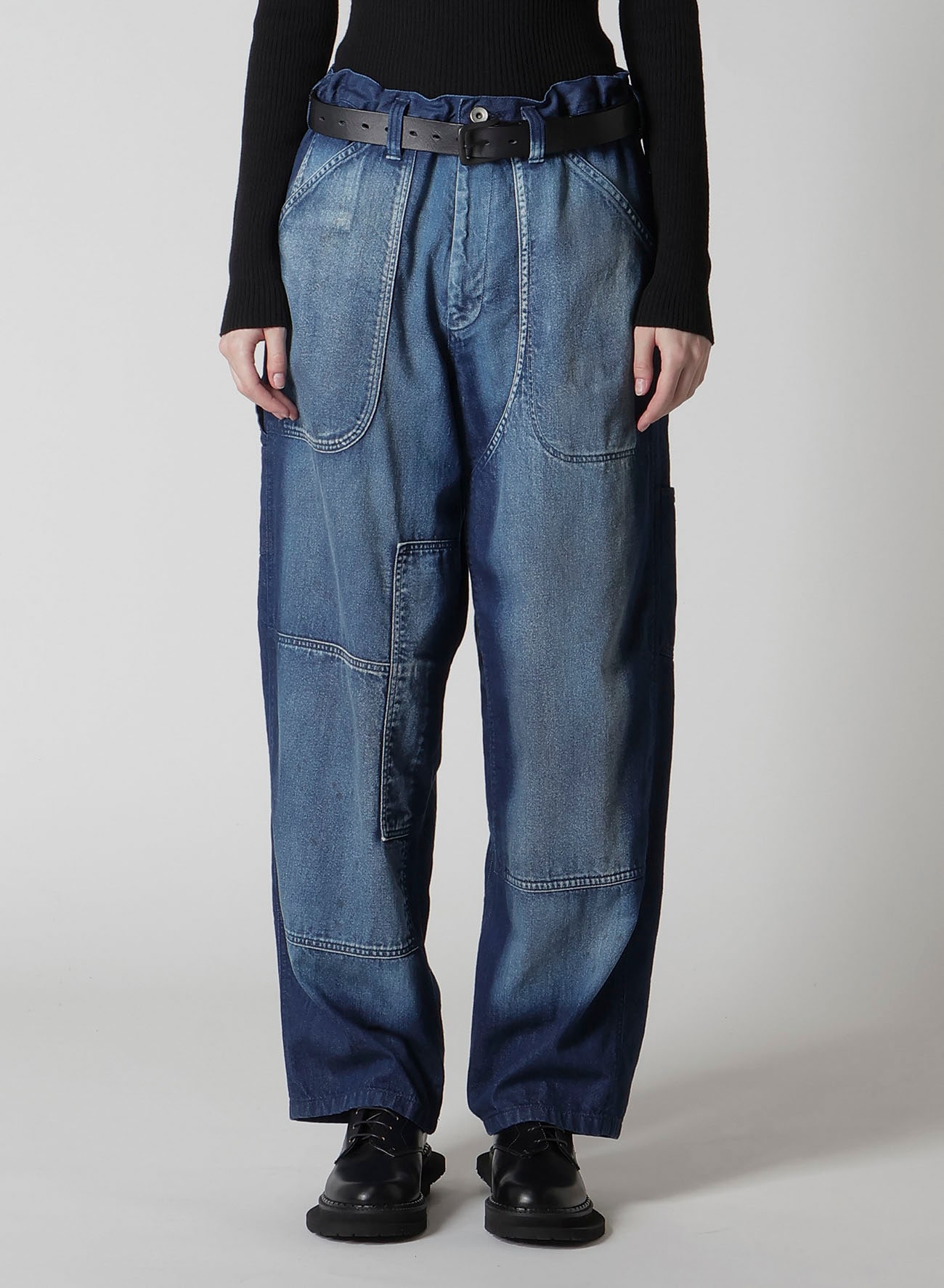 SPOTTED DENIM WORK PANTS(XS Indigo): Y's｜THE SHOP YOHJI YAMAMOTO