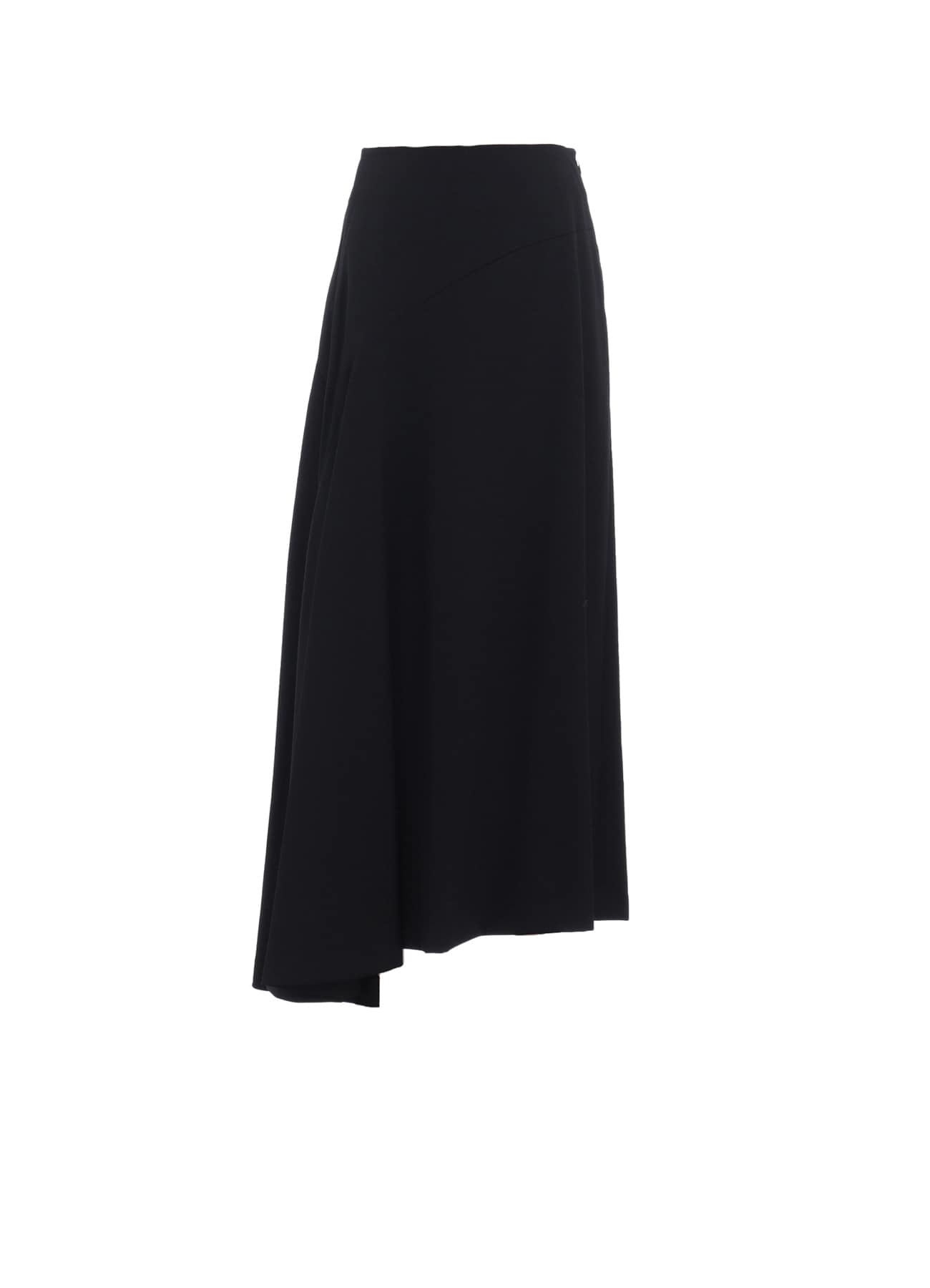 WOOL GABARDINE ASYMMETERIC FLARE SKIRT(XS Black): Soldes｜THE SHOP