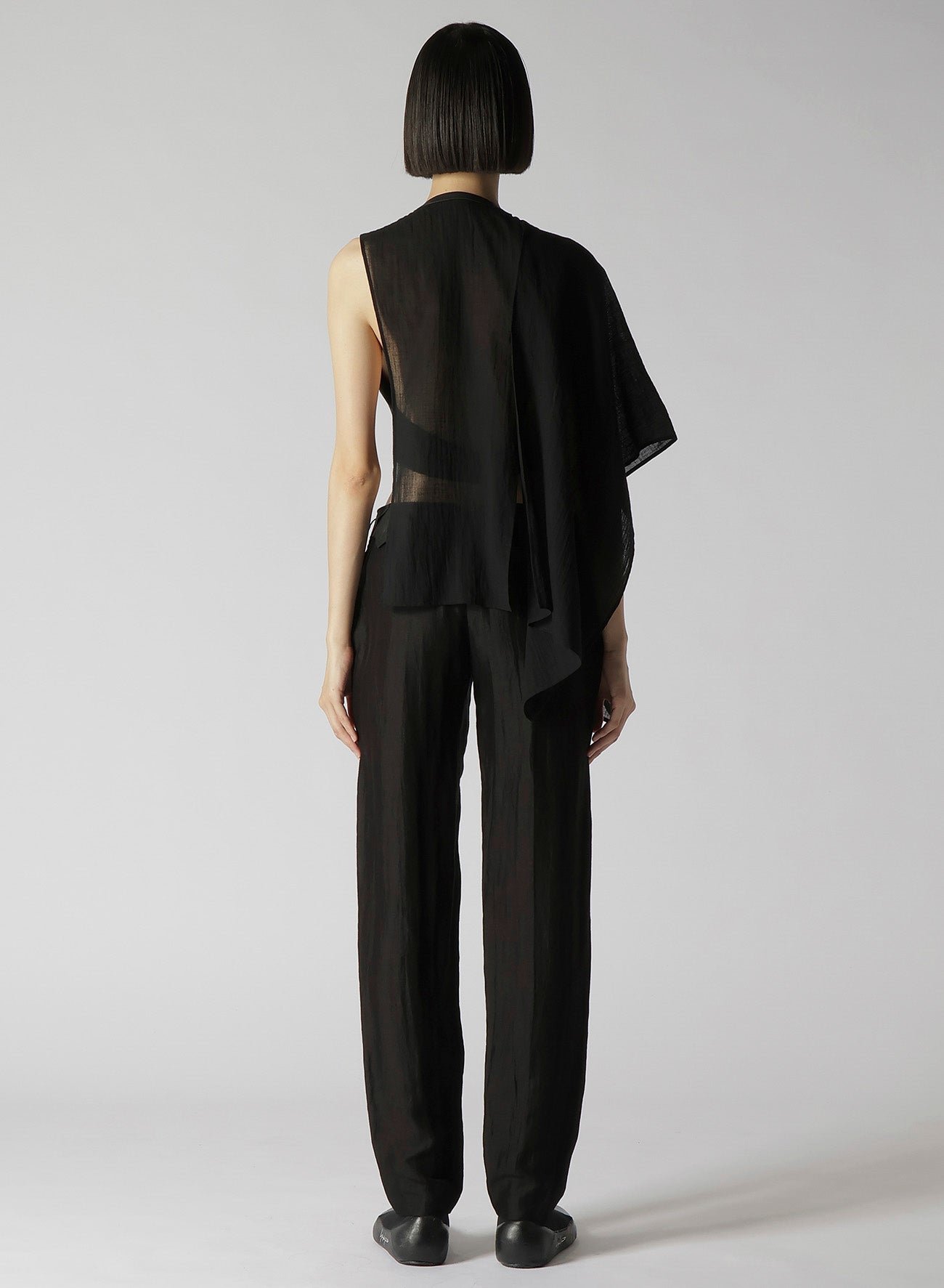 DOUBLE FACE GOAT LEATHER R STOLE DETAIL VEST – THE SHOP YOHJI YAMAMOTO