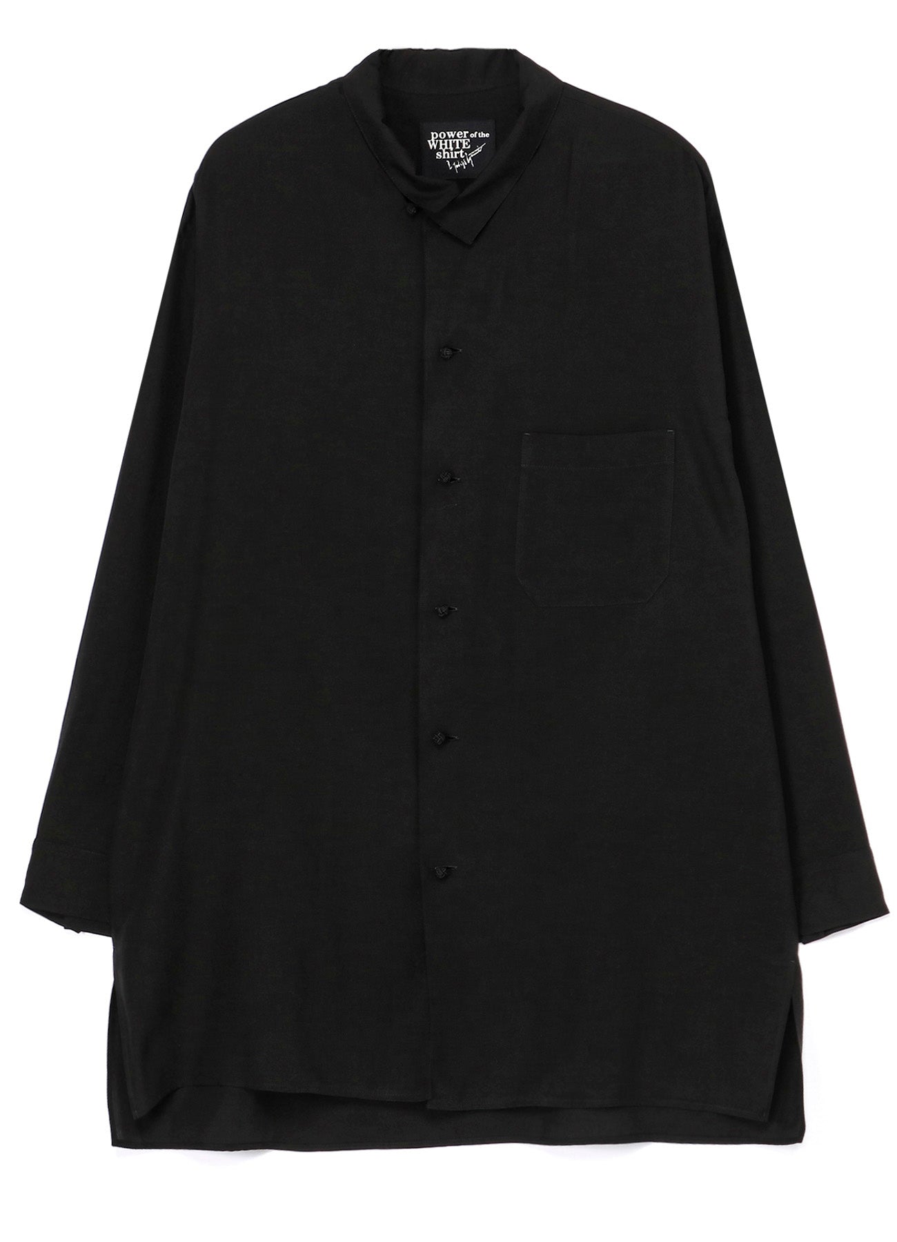 CELLULOSE LAWN KNOT BUTTONS OPEN COLLAR SHIRT – THE SHOP YOHJI