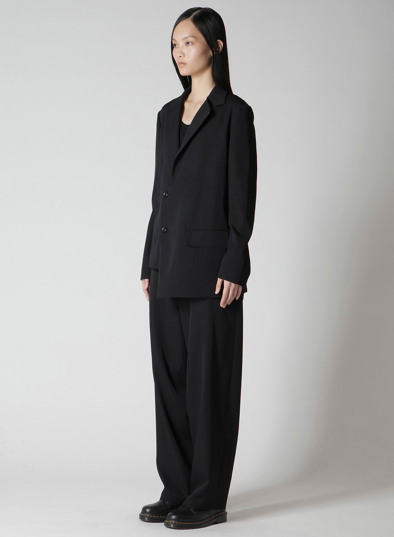 WOOL GABARDINE ASYMMETRIC JACKET – THE SHOP YOHJI YAMAMOTO