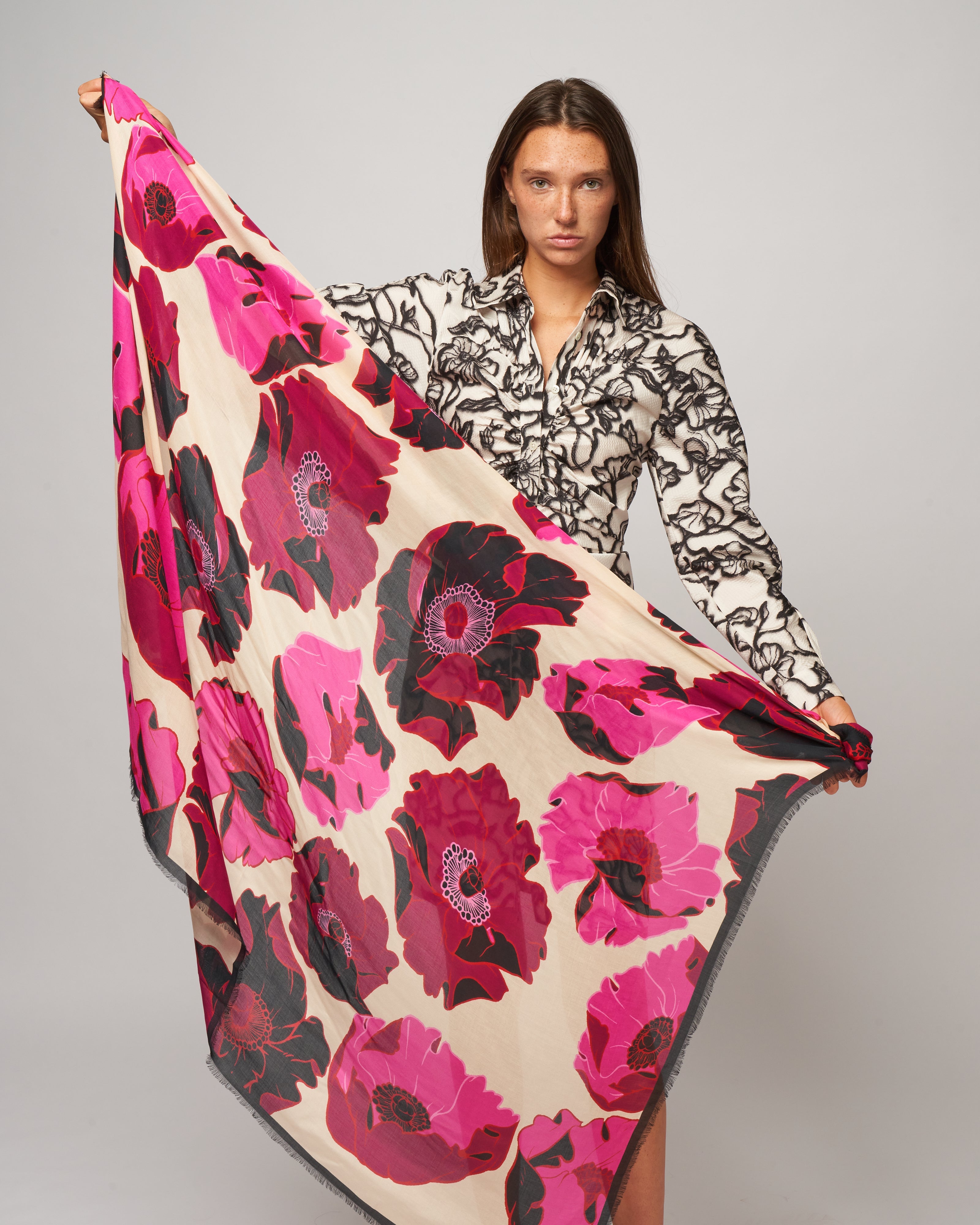 Dries Van Noten Scarf Fuchsia