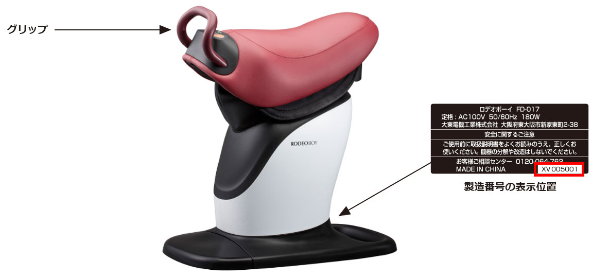 ロデオボーイ FD-017をご愛用のお客様へお知らせとお願い - THRIVE