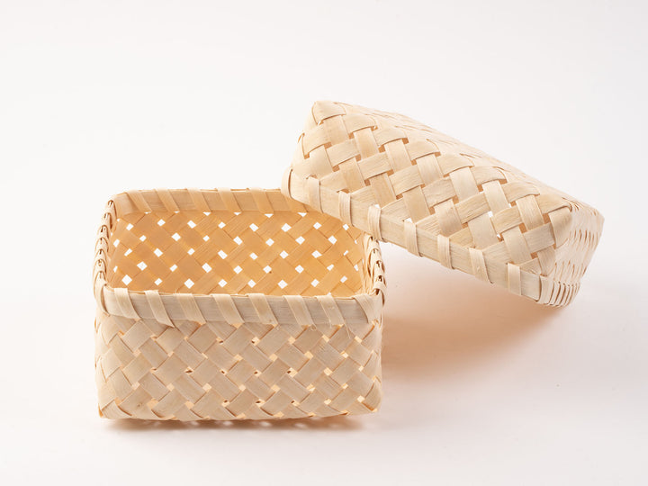 イタヤ工房_15角蓋付きかご 四目 – 東北スタンダードマーケット