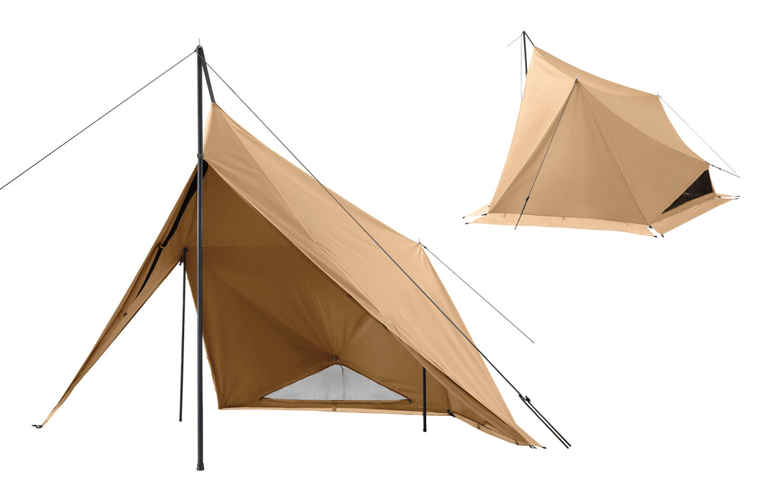 DIAFORT TC Solo Tent Sand (Military-Style Pop-up Tent) - TOKYO