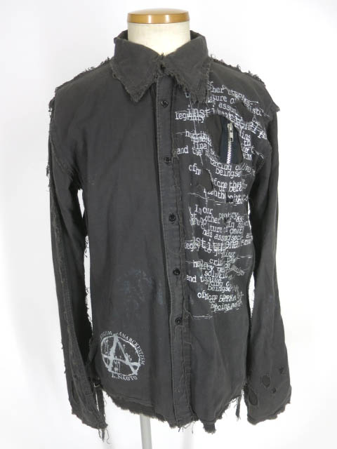 00s h.NAOTO h.ANARCHY archiveガーゼシャツ punk H.naoto anarchy