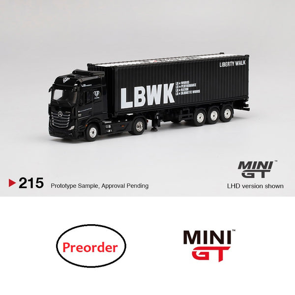 MINI GT 1/64 Mercedes-Benz Actros With 40 Ft Container 
