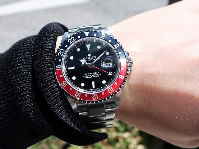 人気の「コーク」ベゼル【GMTマスターII：Ref.16710】をご紹介です