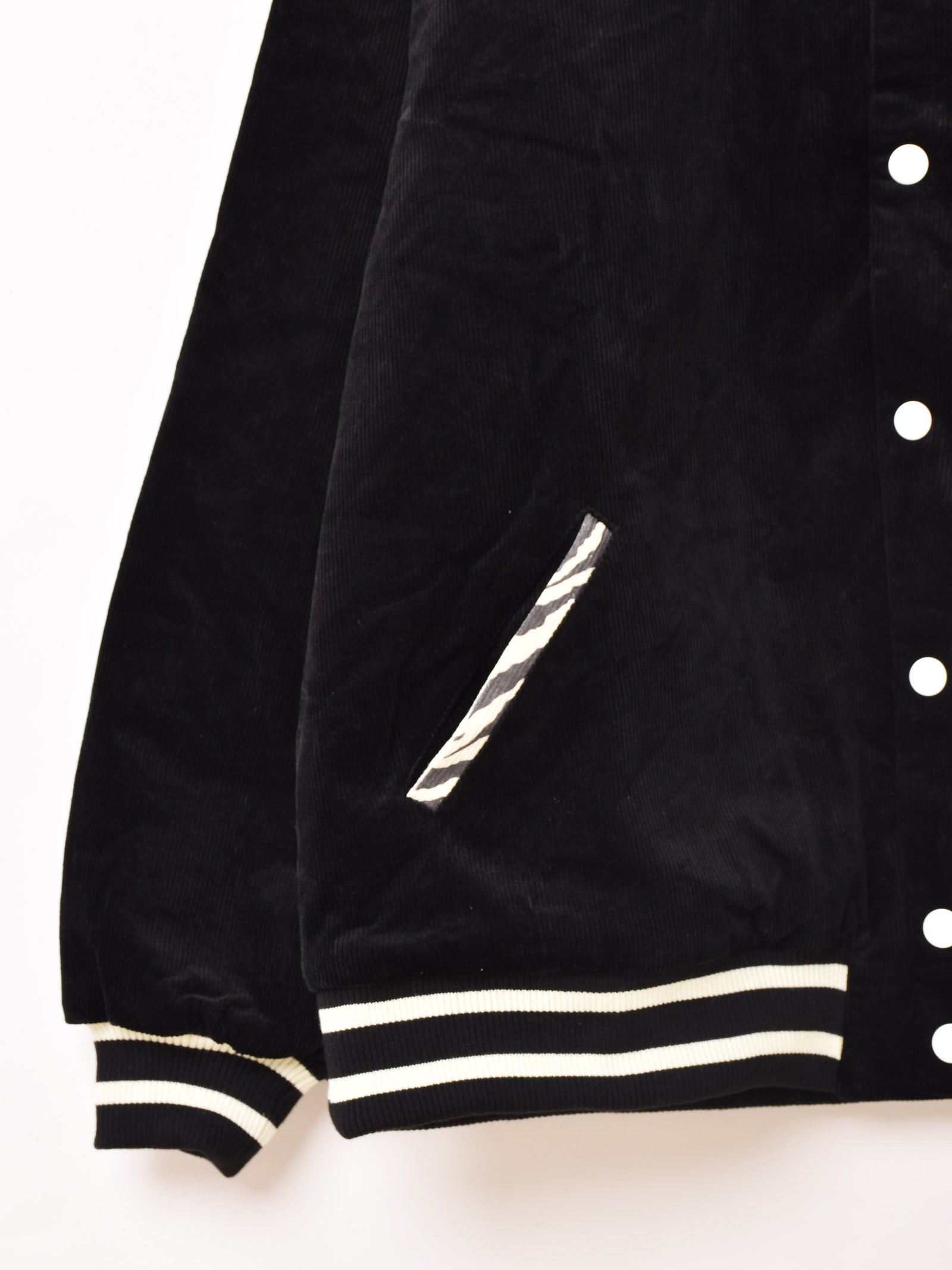 3色展開】Backers ゼブラ コーデュロイ 襟付き スタジアムジャケット