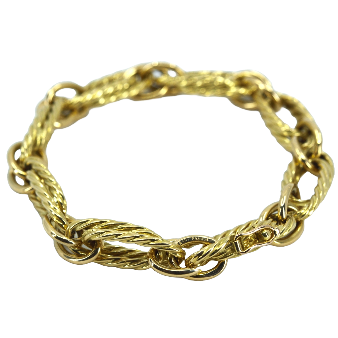 ティファニー Tiffany&Co K18 750 ヴィンテージ ロープブレスレット