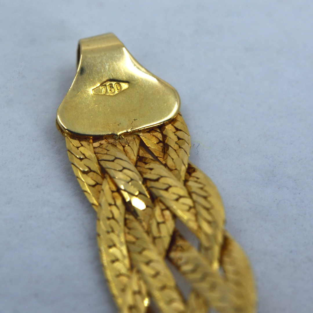 K18 750 デザインネックレス 6編み 40㎝ | 中古通販 | 【公式