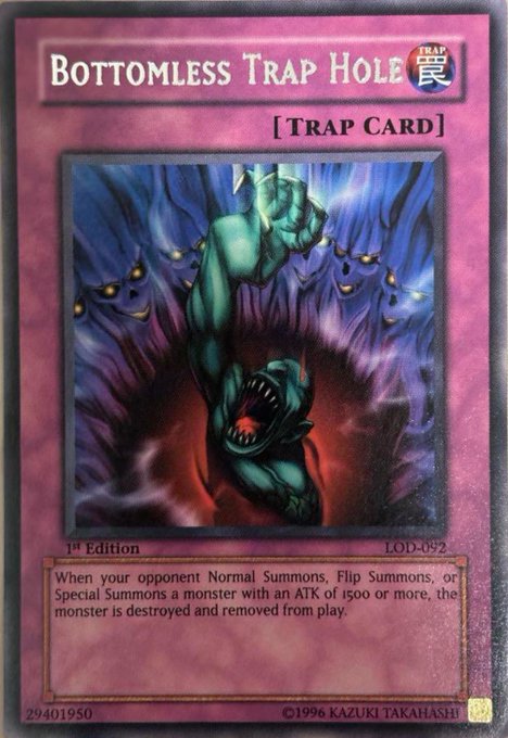 奈落の落とし穴 【罠】【レア】【LOD-092】【旧アジア】 - カード