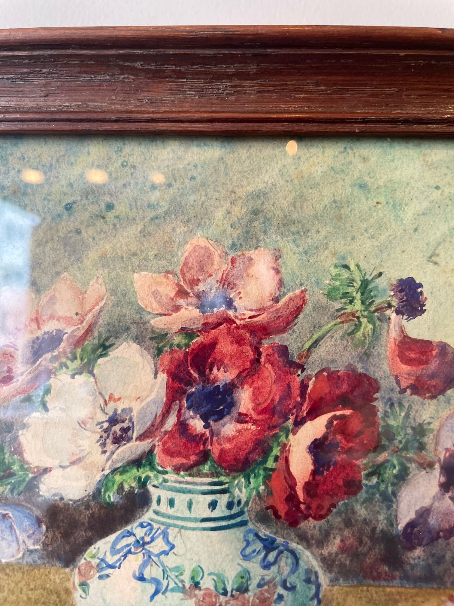 アネモネ 水彩画 hpt503 - 陶夢