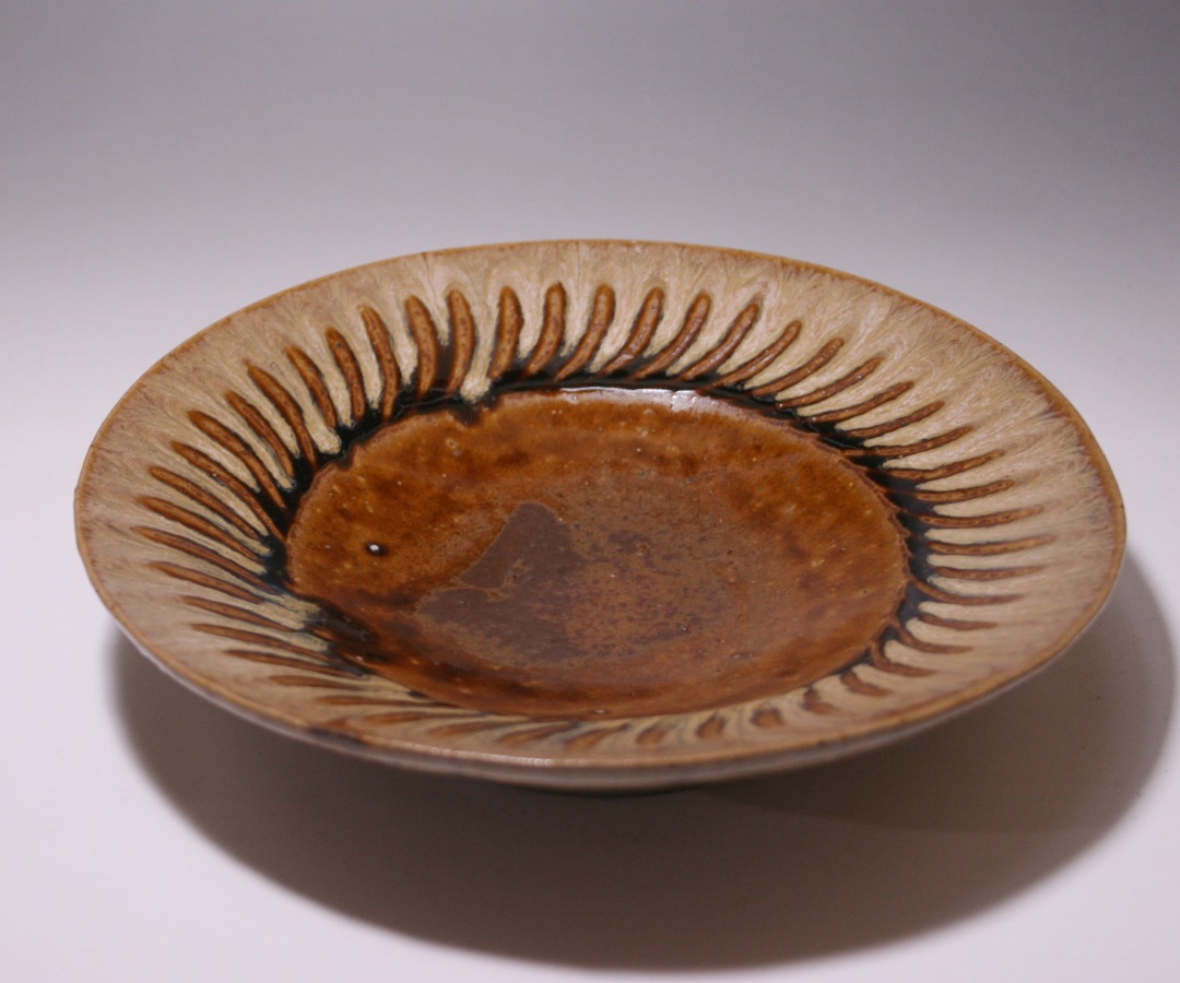 中原幸治 作 「飴釉リム皿」 ～備前焼専門卸小売店 川口陶楽苑～