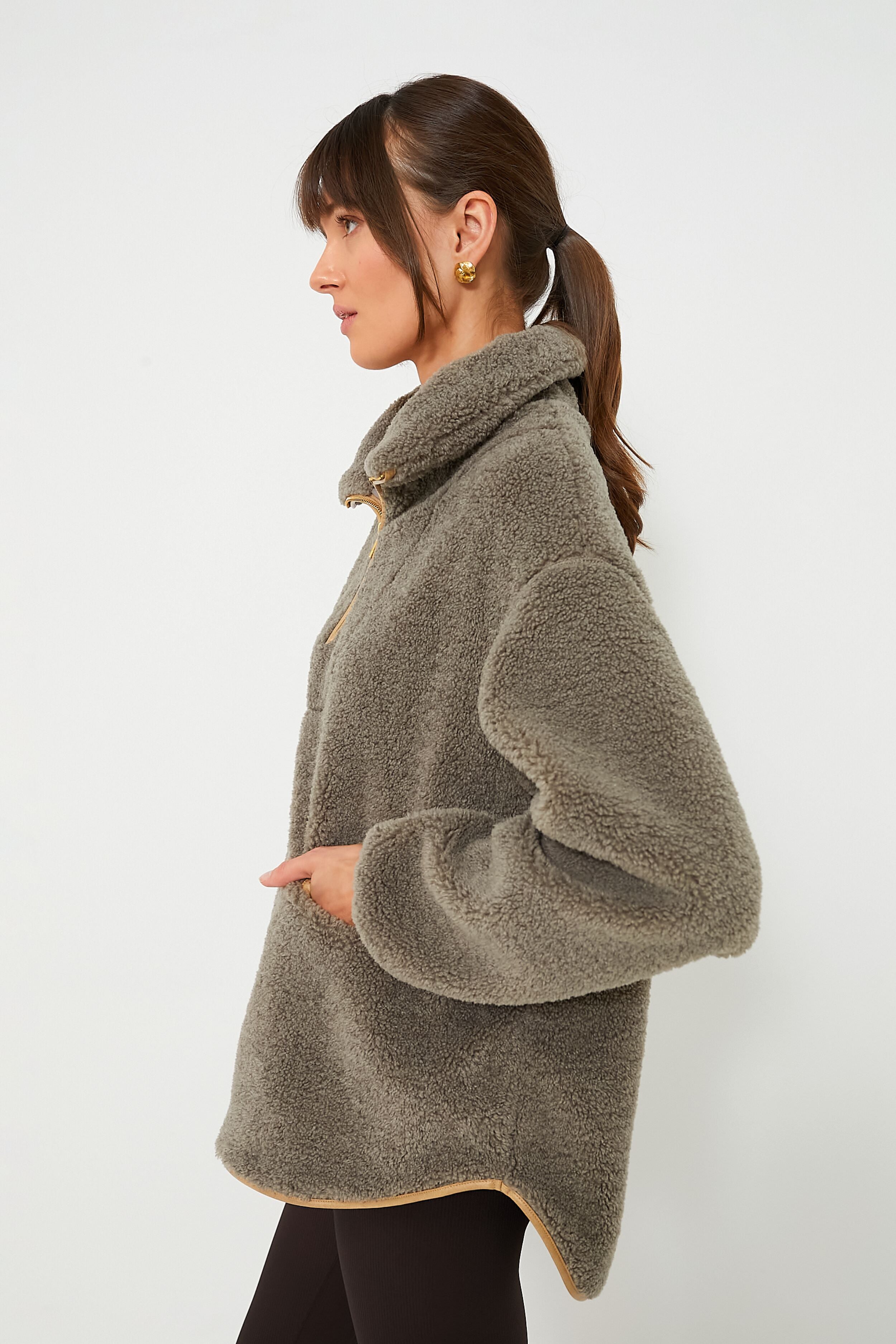 Olive Rhodes Shearling Quarter Zip | Tuckernuck