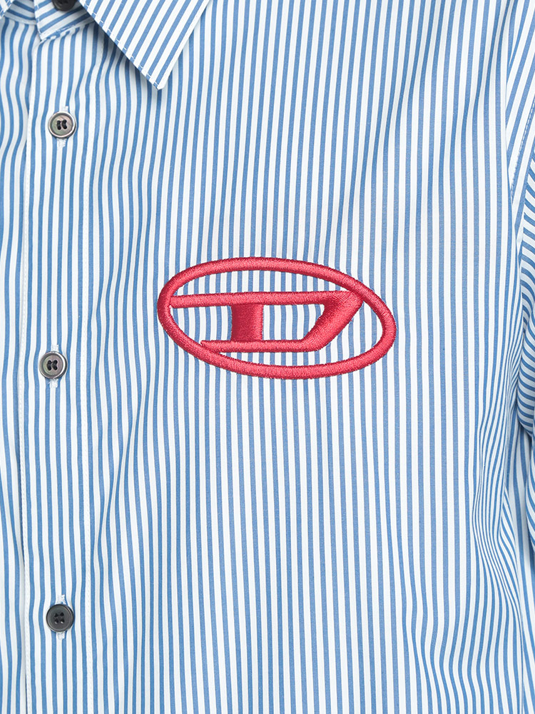 楽天市場】ディーゼル DIESEL ロゴ刺繍 ストライプ 長袖 シャツ