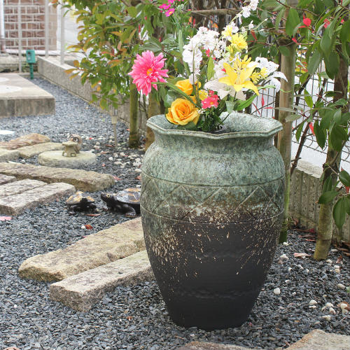 自然釉花入 花器 信楽 穴窯 薪窯 窯変 緋色 焼き締め フラワーベース