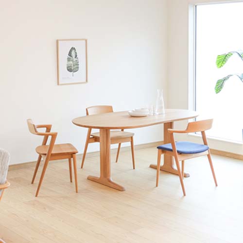 楽天市場】飛騨産業（形状（天板）ビーンズ形）（ダイニングテーブル
