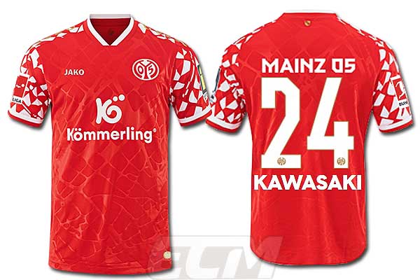 楽天市場】【JAK22】【国内未発売】マインツ05 ホーム 半袖 24番 川崎