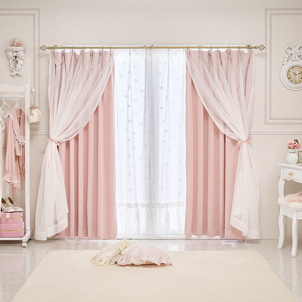 楽天市場】【P5倍！25日限定】フェアリーリボン遮光カーテン（100×185