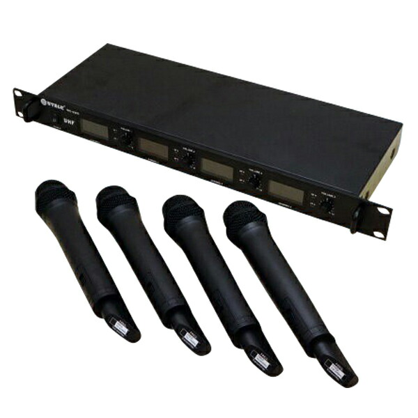 楽天市場】ワイヤレスマイクセット ハンドマイク 4本付 フルセット