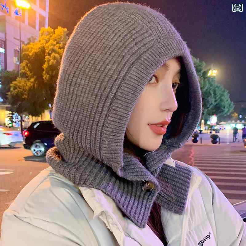 楽天市場】バラクラバ ニット フード ネックウォーマー 帽子 マフラー