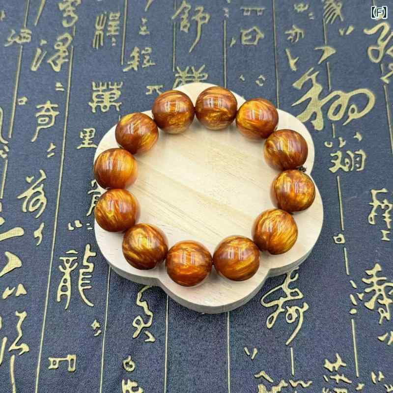 楽天市場】ブレスレット 男女兼用 金糸海柳 数珠 プラスチック 樹脂