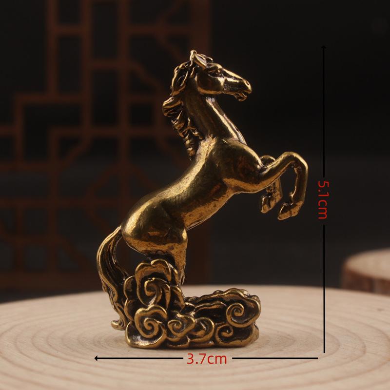 楽天市場】置物 真鍮製 馬 オブジェ 開運 運気上昇 成功祈願 招福 卓上