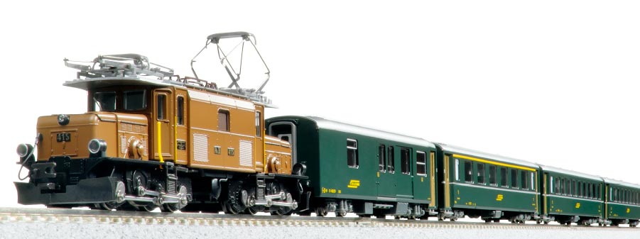 楽天市場】Ge6/6-I レーティッシュ クロコダイル+アルプスの緑の客車 5