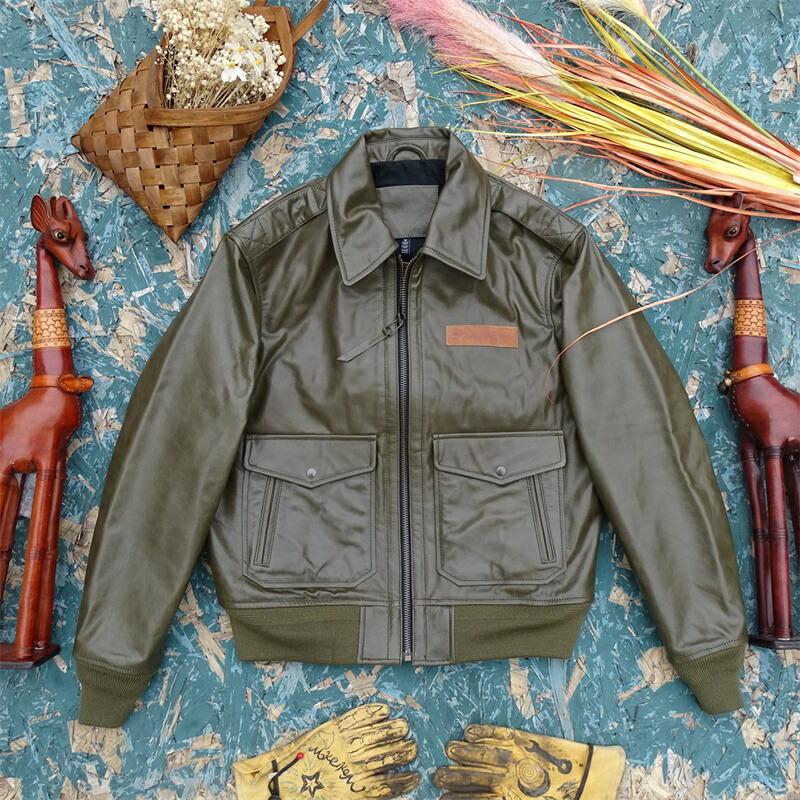 楽天市場】上品 G2 フライトジャケット メンズ 植鞣し牛革 本革